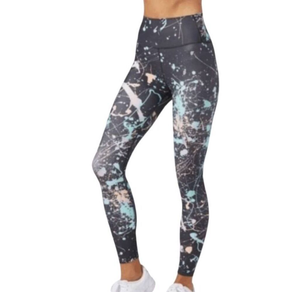 NWOT SPLITS59 X Bandier Kinney Paint Splatter 7/8 Leggings Size XS